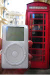 An iPod in Birmingham at a telephone box